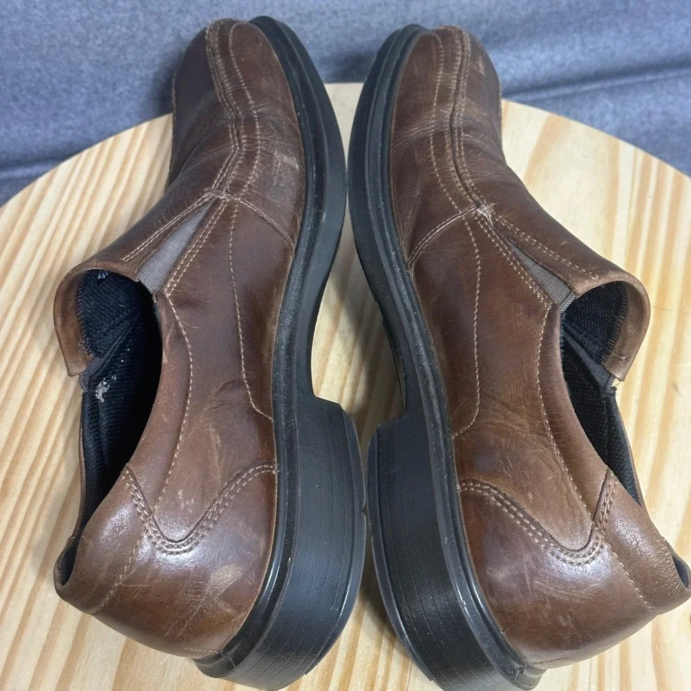 ECCO Mens‎ 43 Brown Leather Slip On Comfort Dress Shoes Portugal